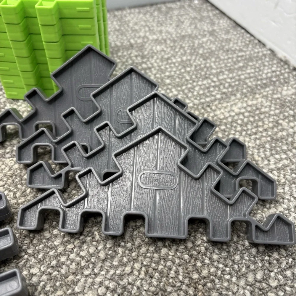 Little Tikes Waffle Blocks Building Set Over 100 Pieces Barns Houses Train Depot